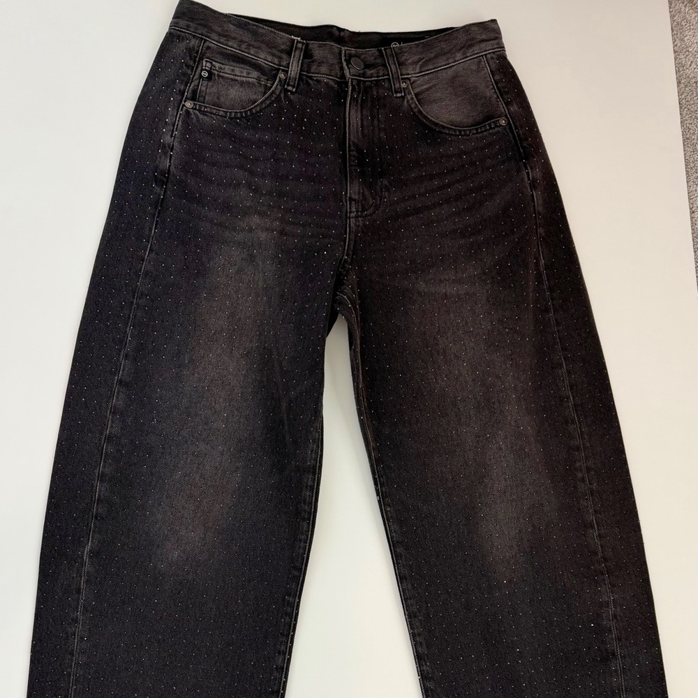 Women’s New AG Jeans Hattie High-Rise Barrel Jeans in Star Light Sz 26